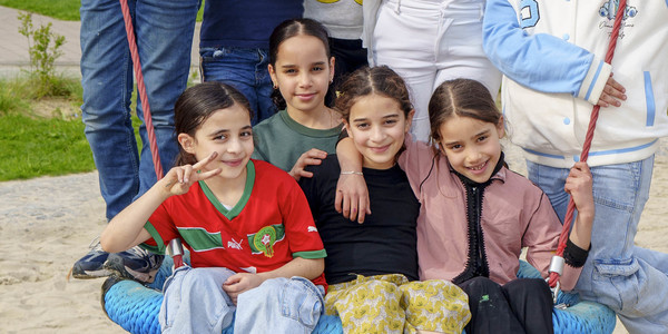 Kinderen op het Majoor Maelfaitplein